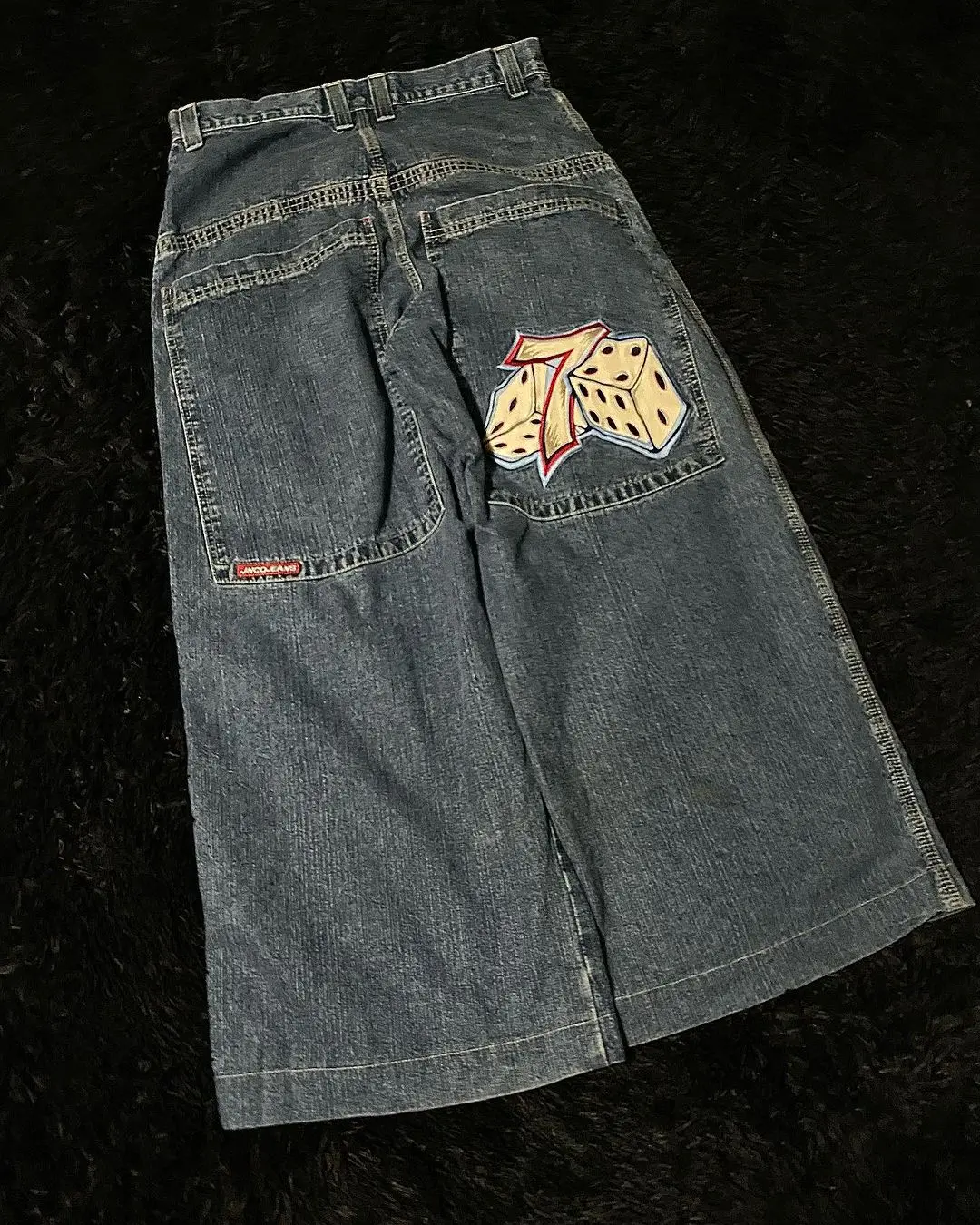 Y2K JNCO-Jean Baggy Vintage pour Homme et Femme,Brodé,de Haute Qualité,Hip Hop,Goth,Streetwear