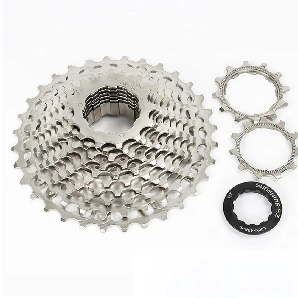 SUNSHINE Road Bicycle 8/9/10/11/12 Speed Cassette 11V 23/25T/28T/30T/32T/34T Bike Freewheel K7 10V Sprocket for SHIMANO SRAM HG