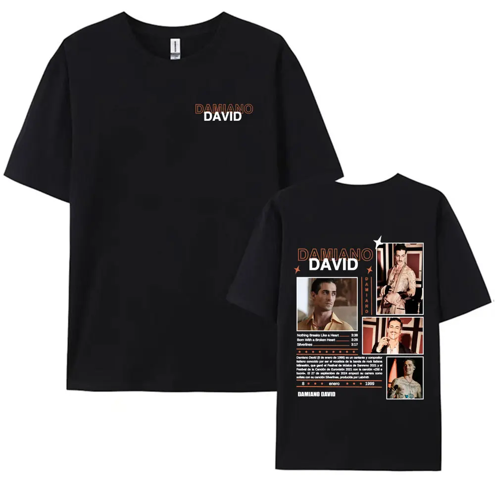 Rock Band Maneskin Damiano David Tour Merch T-shirt Men Women