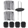 4/6 Inch Landscape Staples 11 Gauge Garden Staples, Galvanized Yard Lawn Stakes U-Shaped Pins Ground Anchors With 50 Gaskets 1