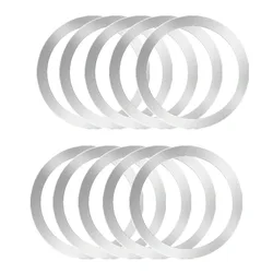 Magnetic Plate Ring Set for Wireless Charging and Car Mounts (10pcs Silvery)