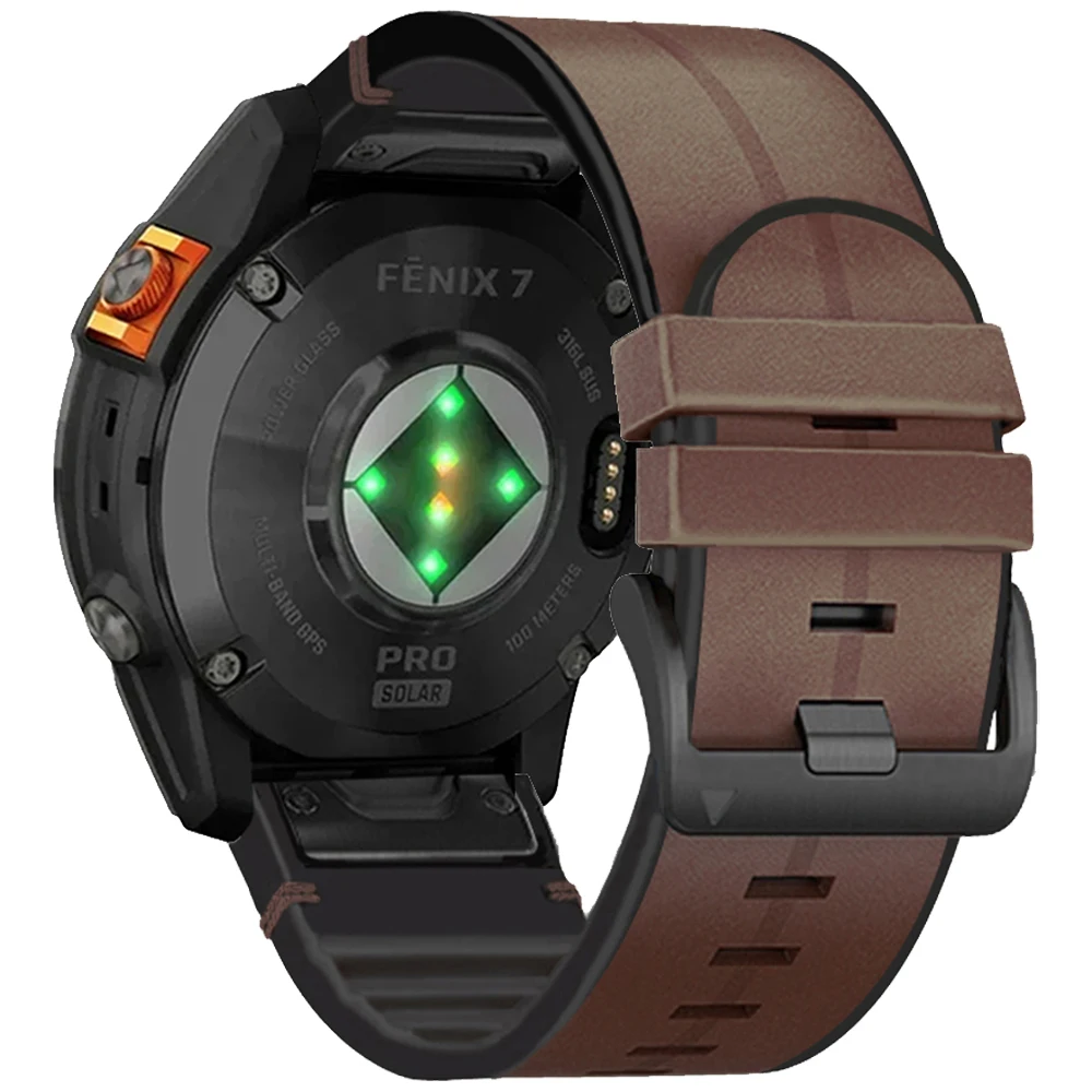 Cinturini In Pelle Quickfit 22Mm 26Mm Per Garmin Descent Mk3I 51Mm Mk2/Mk2I 1 Cinturino Per Garmin Enduro 2 Marq/Epix Gen 2 Cinturino Da Uomo