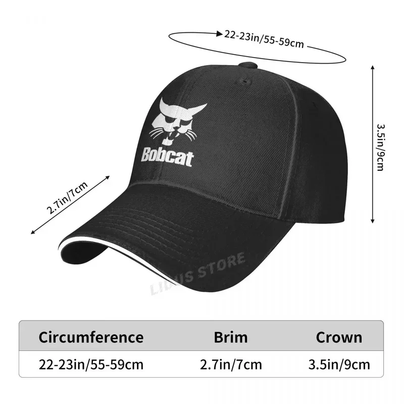 Y2K Heavy Equipment Logo Baseball Unisex Casual Adjustable Bobcat Hats Boy Caps 3