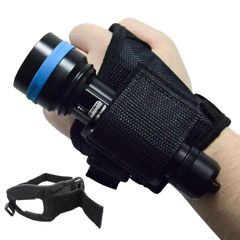 Flashlight Wristband Adjustable Flashlight Holder Wrist Strap Gloves Electric Torch Holder Hand Arm For Outdoor
