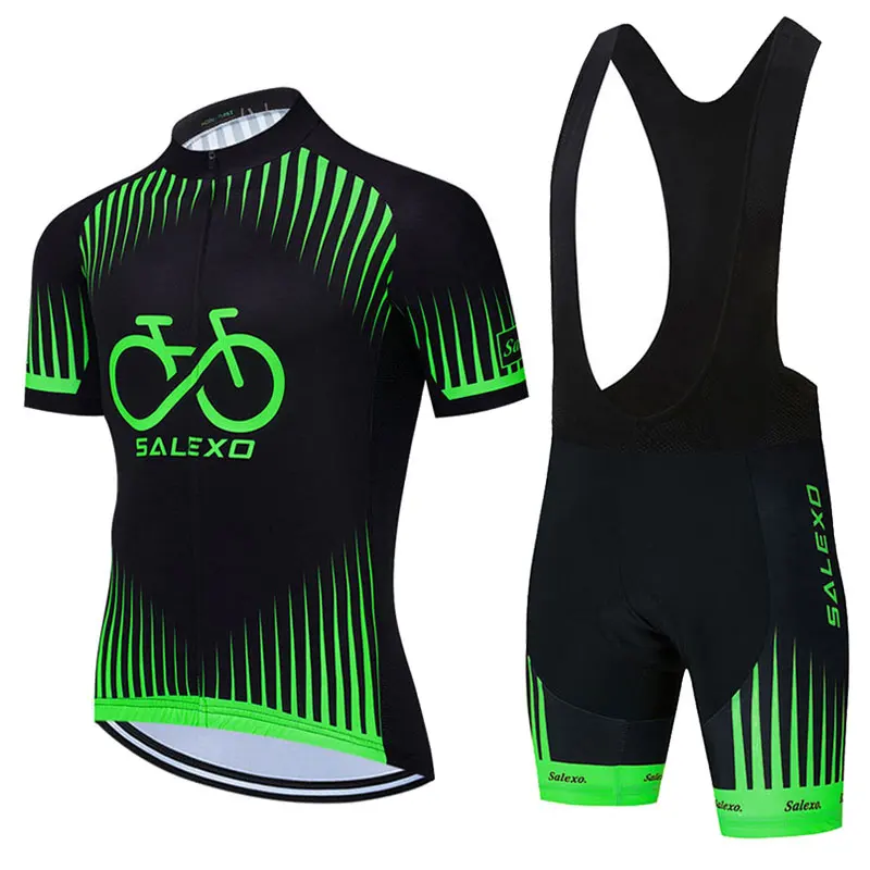 Cycling Jersey Set Men Short Sleeve Road Bicycle Jersey Bib Shorts Suits Bike Wear