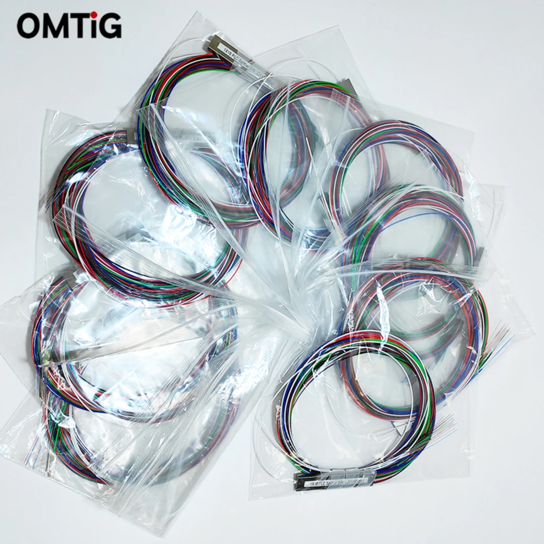 10 Pz/Lotto 1X16 Colore Nudo Fibra Ottica Splitter Plc Senza Connettore Cavo 0.9Mm Mini Blockless 2,4 Porte Splitter