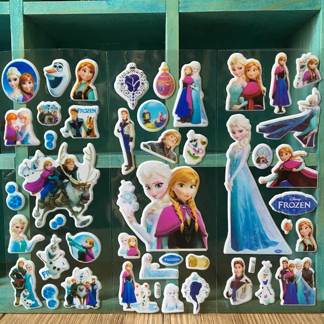 12PCS Disney Princess Frozen Party Favor Stickers Girl Party Return Gift Souvenir Cute Giveaway 3