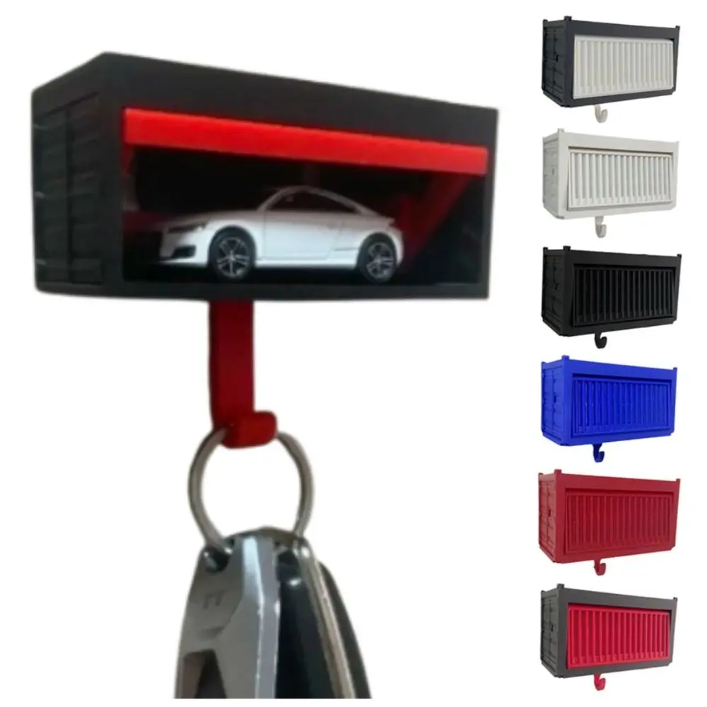 Creative Car Garage Key Holder with Opening Door Funny Wall Mount Key Rack Multifunctional Easy Installation Car Key Hook Rack