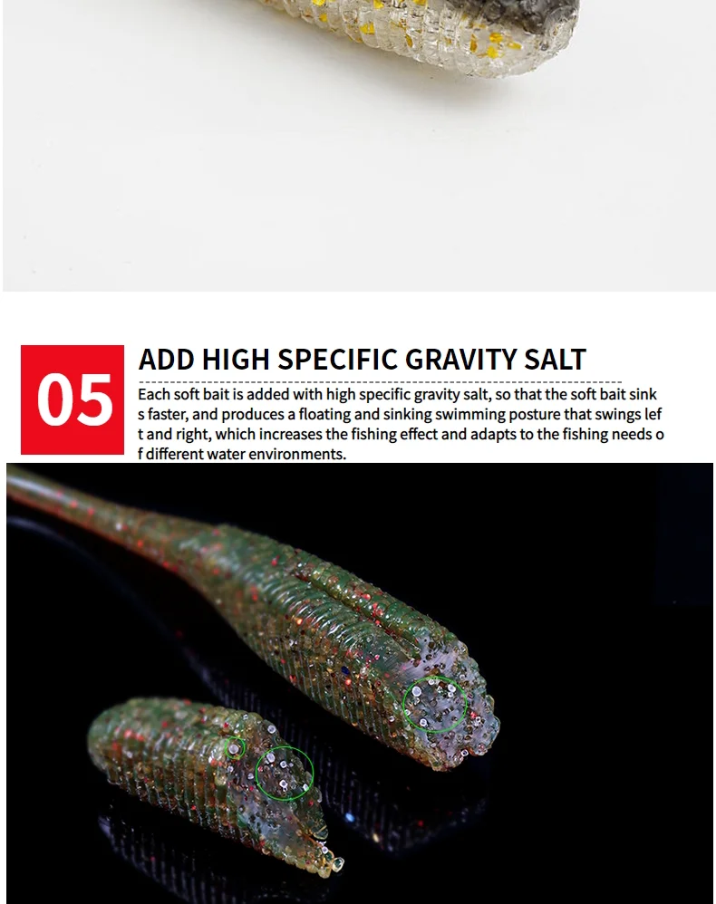 SUNMILE Angelköder Drop Soft Baits 7,5/9,5/11,5 cm Soft Lure Iscas Künstliche Köder Leurre Louple für Bass Pike Fishing Baits – Detail 7