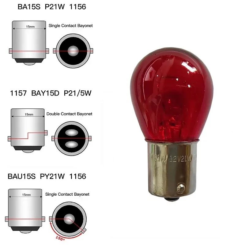 Vibrant Multi-Color Halogen Bulb Set - Custom Turn, Tail & Reverse Light Styling in 5 Stunning Hues