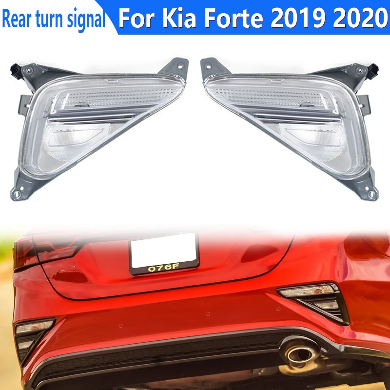 

For Kia Forte 2019 2020 Car Rear Bumper Reflector Light Turn Signal Light Daytime Running Lamp Without Bulb 92305-M6000