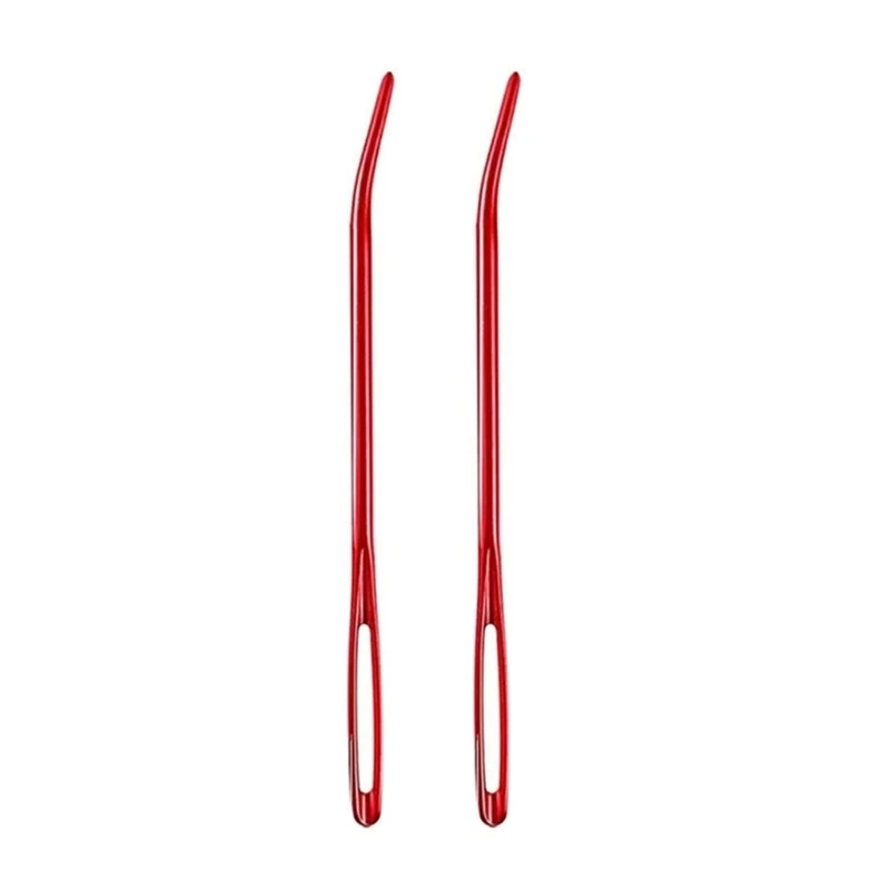 Set 12 Aghi Da Rammendo Con Cruna Grande - 5,3/6/7 Cm, Acciaio Inox, In Bottiglia Trasparente, Per Cucito E Ricamo - 2