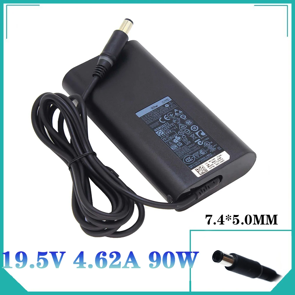 

19.5V 4.62A 90W Laptop Adapter AC Charger for DELL 14R 15R 552 7520 14Z 17R 5720 E6400 E7440 LA90PM111 DA90PM111 Supply