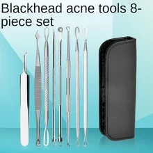 

New 8 Pack Cell Acne Clips Facial Beauty Tools Blackhead Removal Stainless Steel Tweezers Pore Cleaner Blackhead Removal Pen