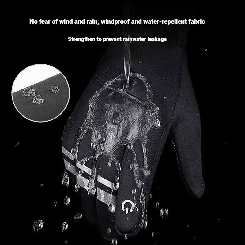 Outdoor Autumn Winter Warm Gloves Touch Screen Windproof Motorcycle Gloves Cycling Fishing Running Ski Waterproof Gloves