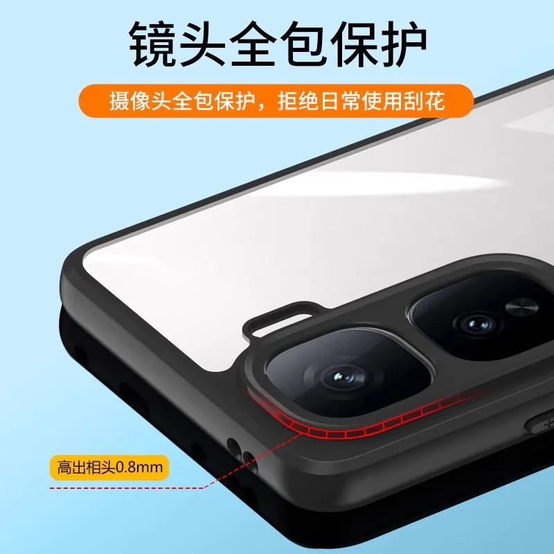 Transparent Shockproof Case with Camera Protection and Soft TPU Frame
