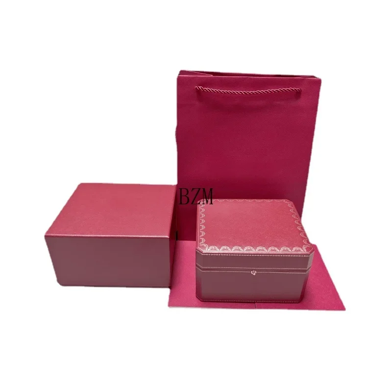 Customization High Quality Red Watch Box with Paper Card and Bag for Top Luxury BZM Case Wristwatch Box Watch Holder Display