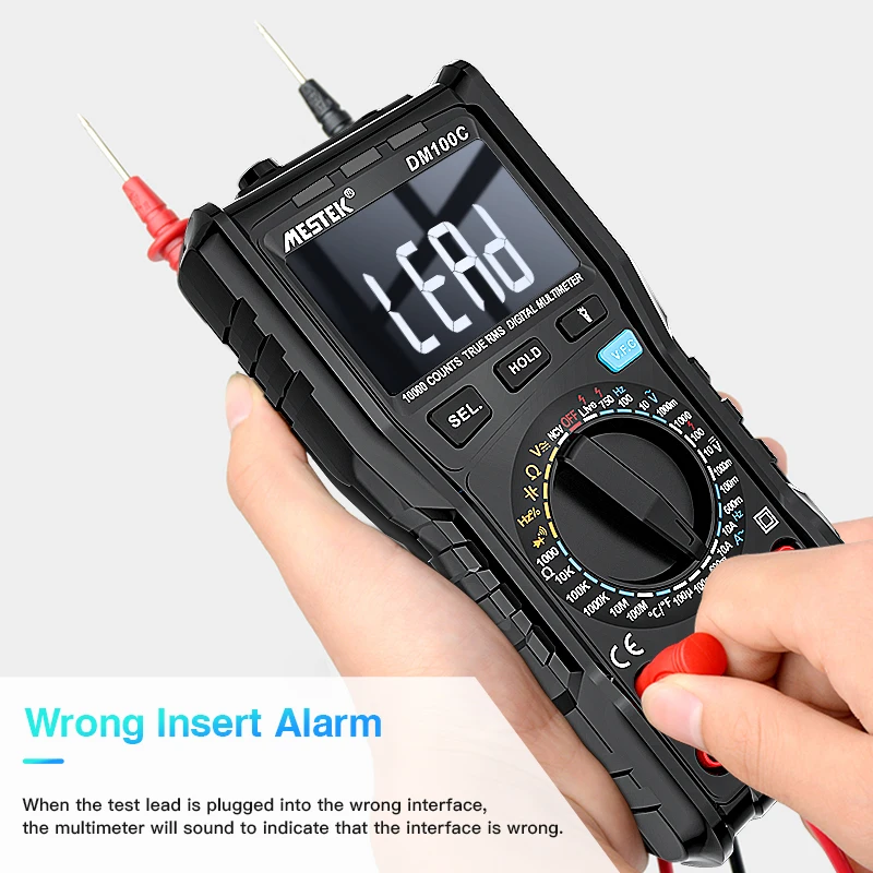 9999 Counts Digital Multimeter Temp Auto Range 1000V 10A Tester Meter Ohm Hz Capacitance REL True RMS AC DC DMM Multitester digital multimeter multimeter tester