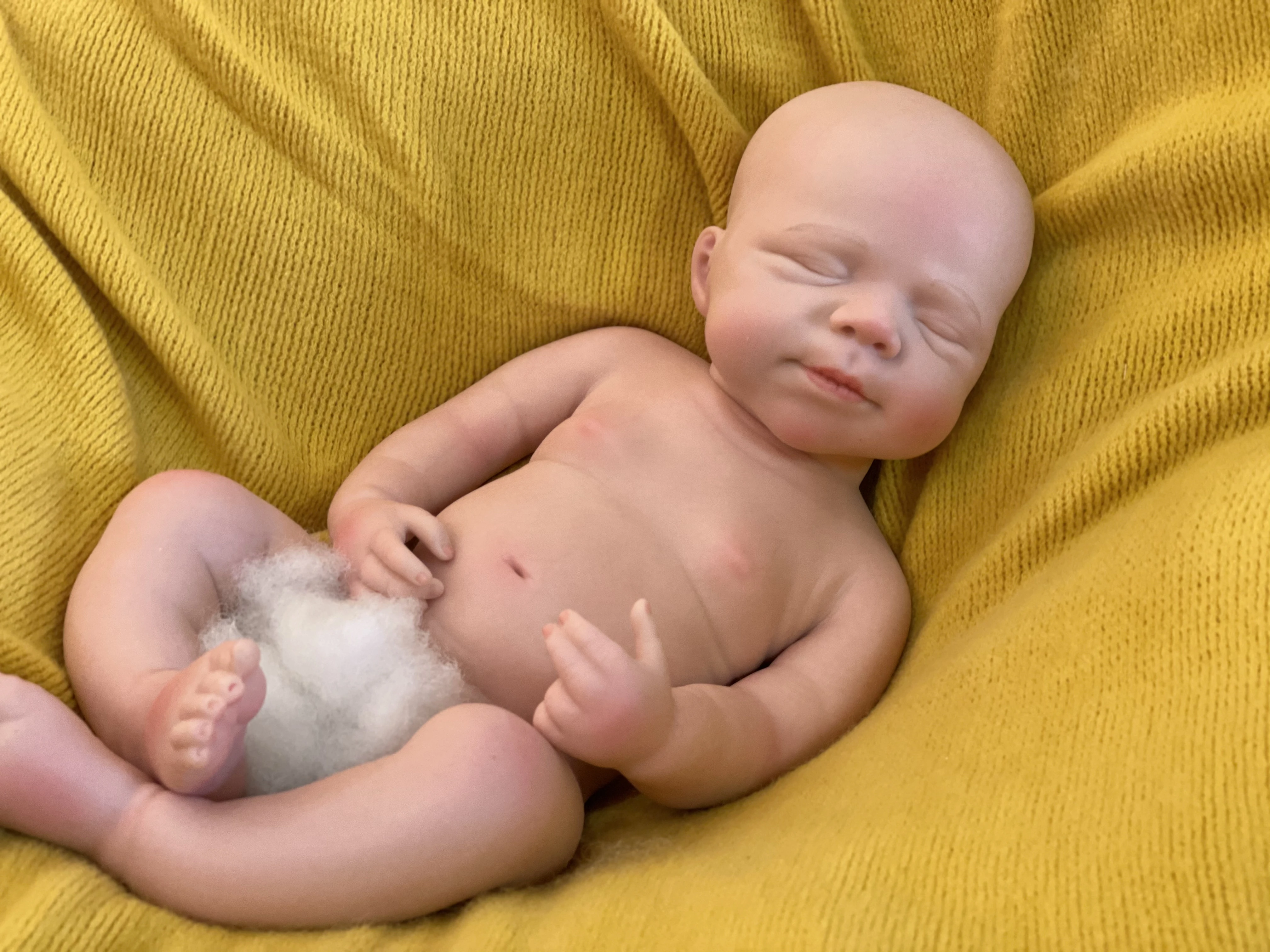 【リボーンドール】 PASCALE 19in Pascale Newborn Full Body Vinyl Baby Reborn Doll 3D Skin