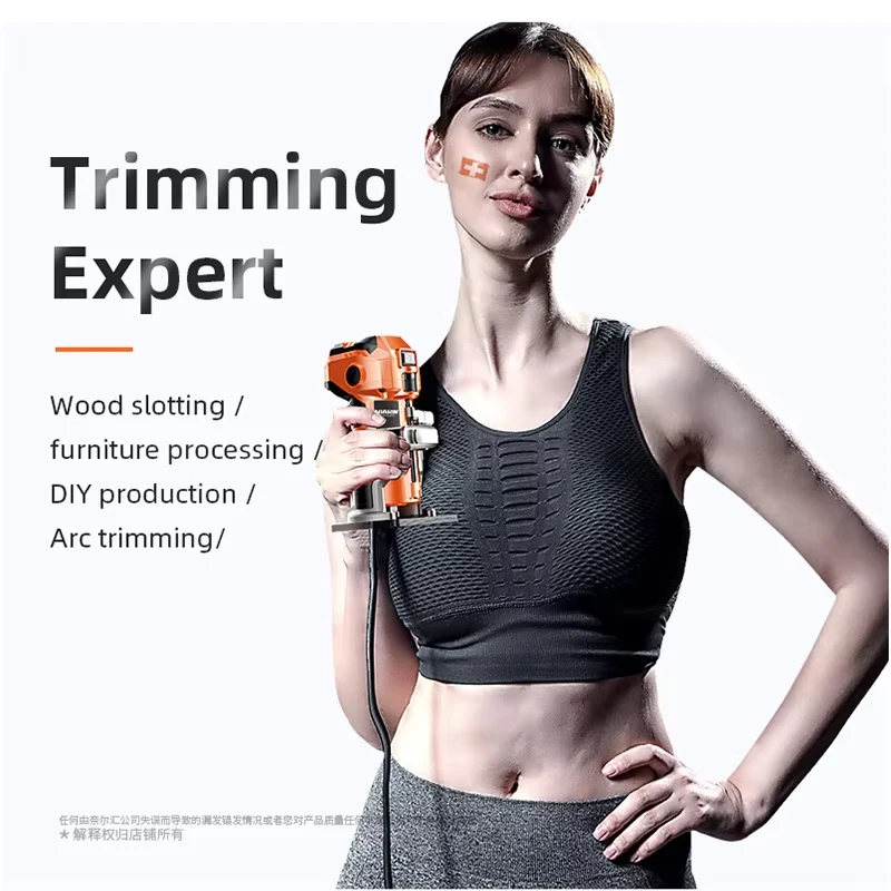 Electric Wood Trimmer 220V Woodworking Edge Laminator Milling Slotting Machine-Precision Wood R Mill Trimmer for DIY Crafts