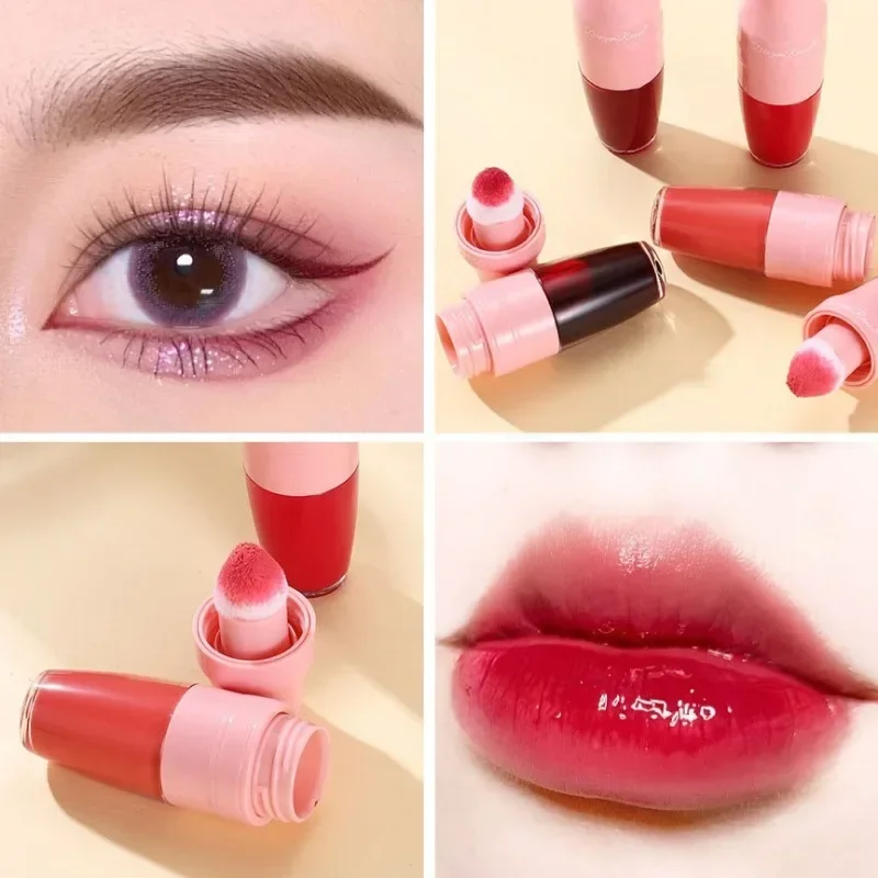 Multi Purpose Liquid Blusher Dye Lip Cheek Liquid Lip Glaze Gloss Waterproof Non-stick Cup Lip Stain Blush Tint Lasting Makeup 4