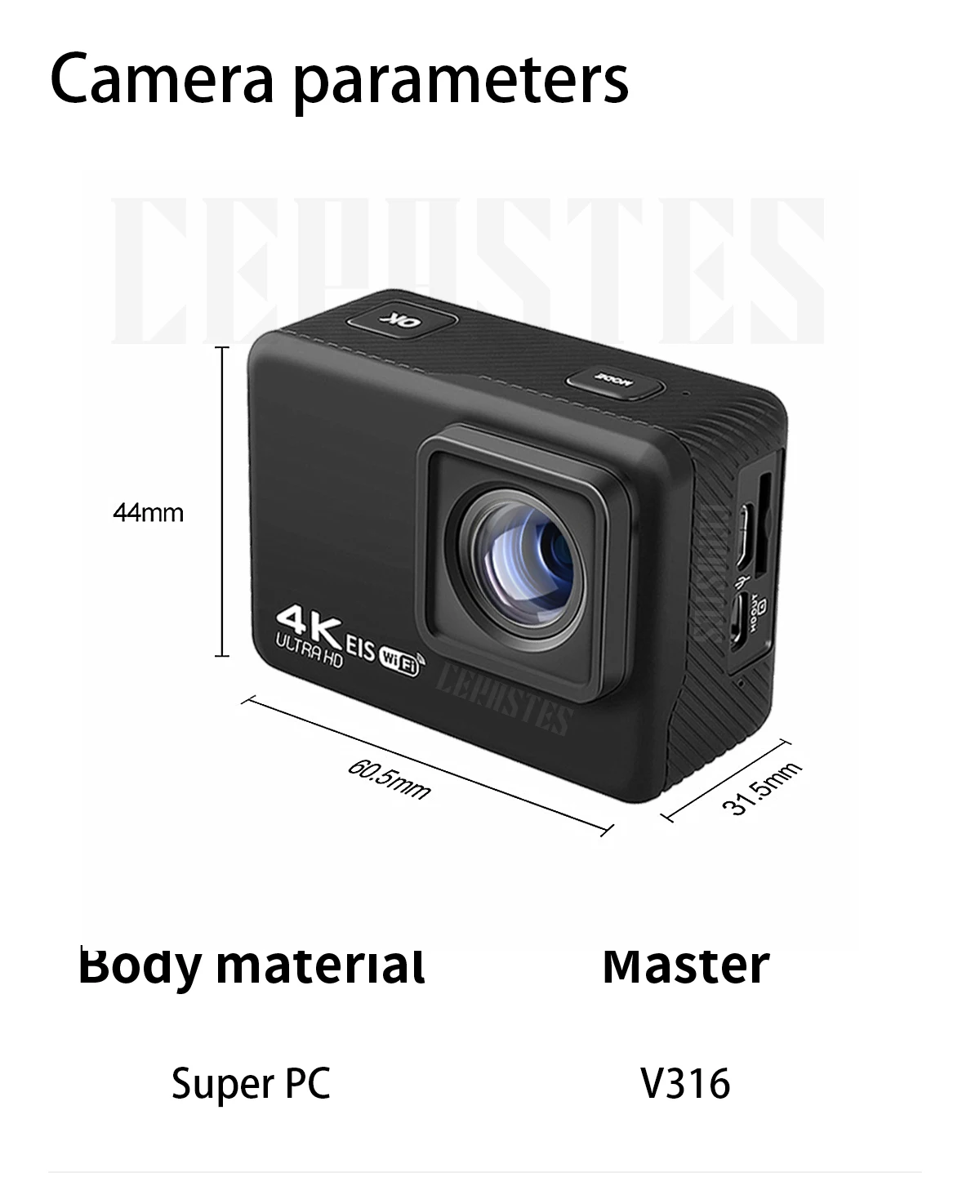 2025 NEW Action Camera 4K 60FPS WiFi Anti-shake With Remote Control Screen Waterproof Sport Camera drive recorder EIS 4
