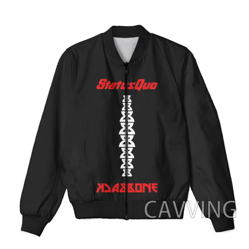 

CAVVING 3D Printed Status Quo Band Zipper Bomber Jackets Men Overcoat Mens Coat Zip Up Jackets for Women/Men