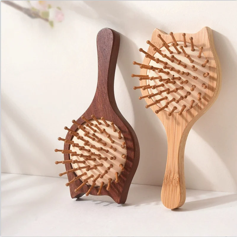 Baby Air Bag Hair Comb Wooden Mini Cute Combs for Kids Portable Head Massager Children Hair Brush Comb Styling Tool Accessories