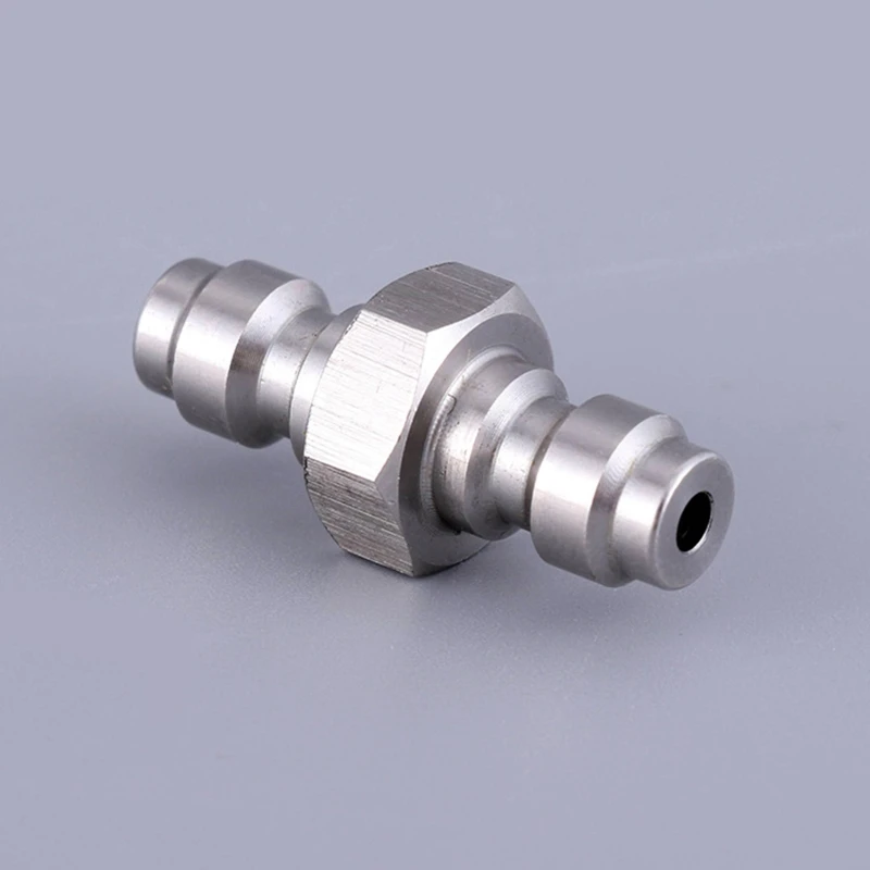 Universal 8mm Dual Male Foster Quick-Disconnect Coupling Paintball Fill Adapter Nipple Air Tool Fittings Stainless Steel
