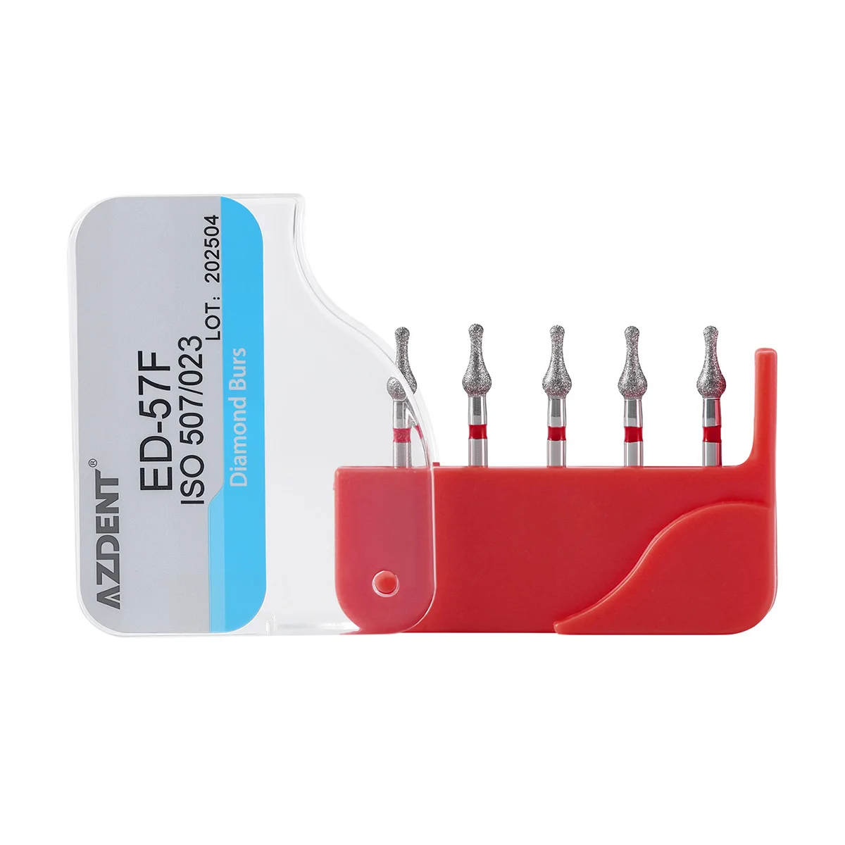 Kit Fraises Dentaires Diamant AZDENT Forme Balon Grain Fin #368-023F - Type FG - Neuf