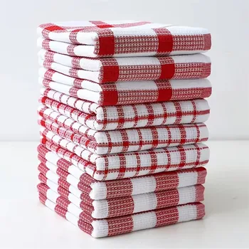 3/6/9-Piece Polyester Kitchen Towels, Highly Absorbent & Ultra-Soft, Large Dish Tea Bar Cloths for Home Cleaning, Bright Colors 1