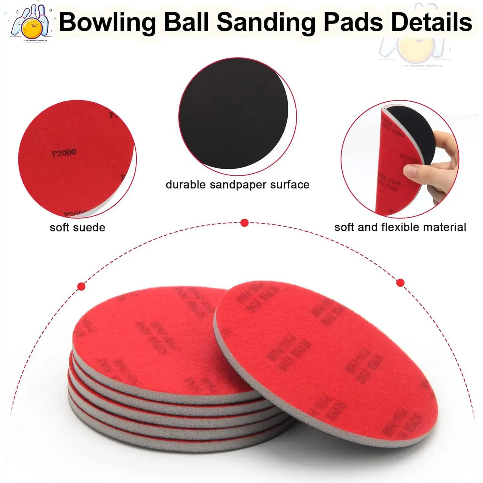 Kit per lucidare le palle da bowling, accessori per la pulizia portatili, universali e riutilizzabili per l'allenamento quotidiano, le competizioni e l'intrattenimento domestico - immagine 5