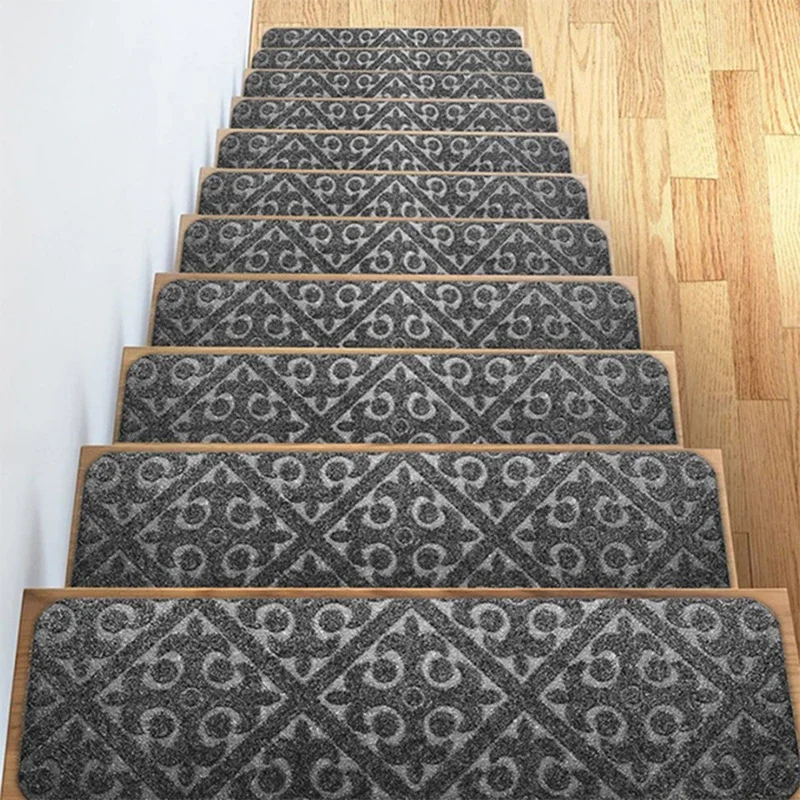 

1PCS Self-Adhesive Stair Tread Carpet Non-Slip Indoor Stair Runner Floor Mat for Wooden Steps Child Safety Stair Carpet