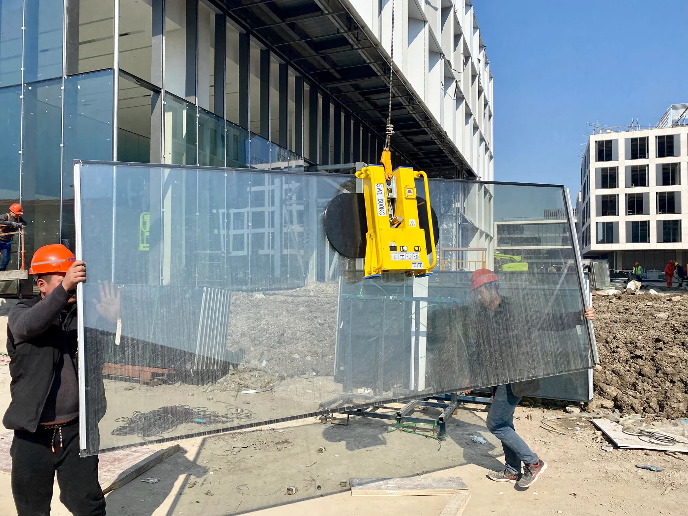 Awovolift vacuum lifter for sandwich panel roof or window vacuum glass sucker lifter mobile 500kg forklift handle