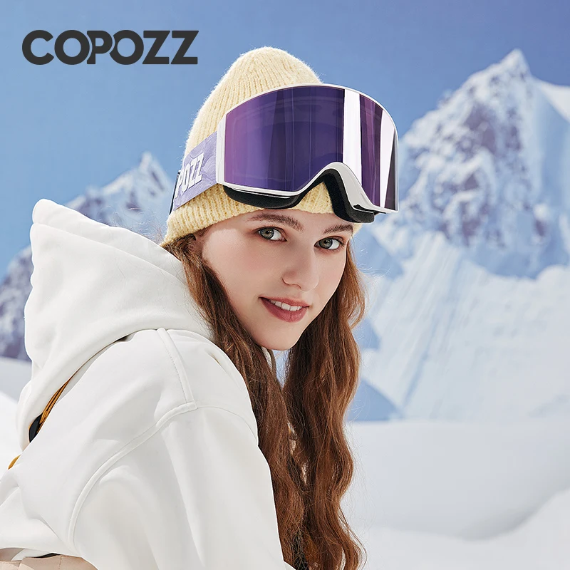 COPOZZ-Gafas de esquí magnéticas para hombre y mujer, lentes de cambio  rápido y estuche, protección 100% UV400, gafas de Snowboard antivaho