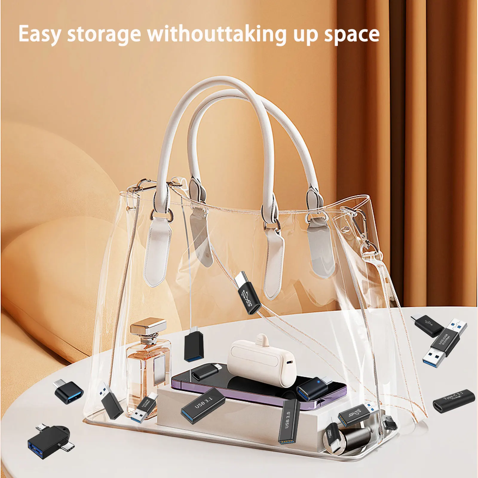 새로운 17개 USB-C-USB 3.0, USB-마이크로-B, 암-수 어댑터 스마트폰 안드로이드 폰 태블릿용 OTG 전원 모드