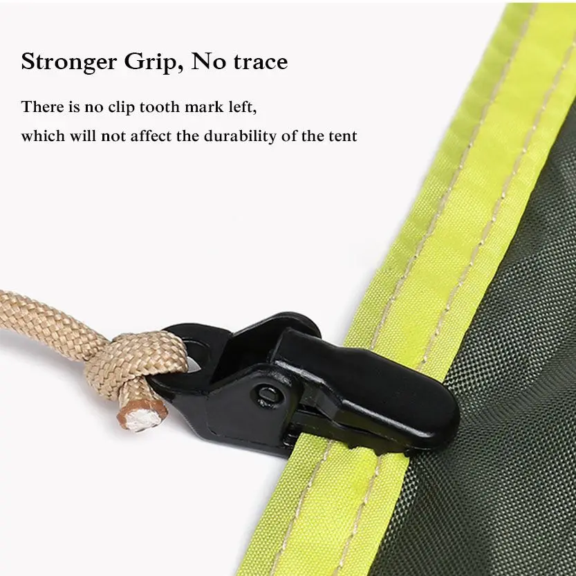 Outdoor Tent Tarp Clip Jaw Grip Camp Gripper Tarpaulin Trap Awning Anchor Canopy Clamp Caravan Snap Canvas Tighten Tool tent clips camping tent accessories camping tent fasteners plastic clips 10pcs