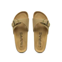 Summer Cork Slippers Men Beach Slides Shoes Woman Flat Low Heels Sandals Casual Flip Flops Cozy Nubuck Leather Clog Shoes Couple - Image 3