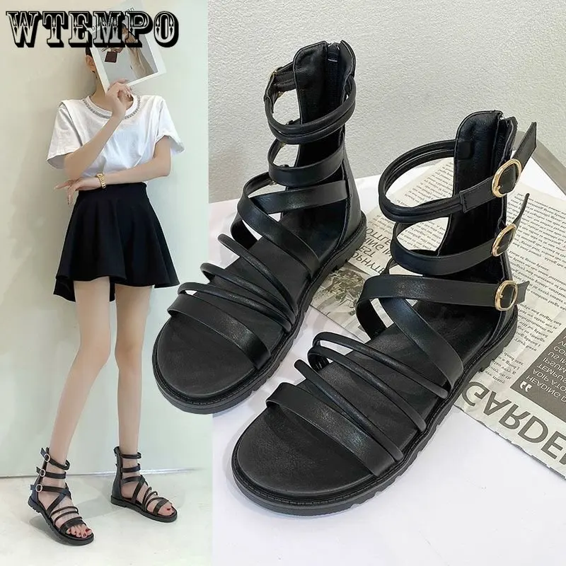 

WTEMPO Girls' Sandals Summer Children's Roman Shoes Fashion Bow Baby Girls' Soft Sole Princess Sandals Dropshipping