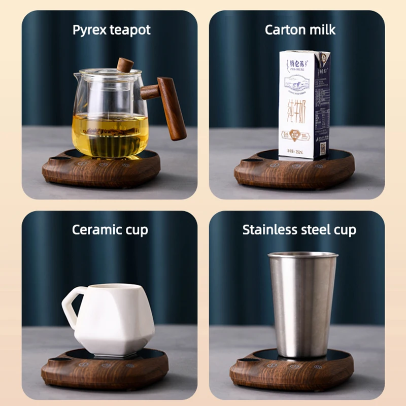 Cup Heater Coffee Mug Warmer Hot Tea Makers Warmer Coaster 5 Gear Temperature Cup Heaters Coffee Milk Tea Heating Pad 100&deg;C 220V