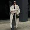 Neo Mint Vintage Luxury Long Faux Fox Fur Coat Women 2024 Winter Warm Fluffy Fur Jacket Female Street Furry Outerwear Overcoat 3