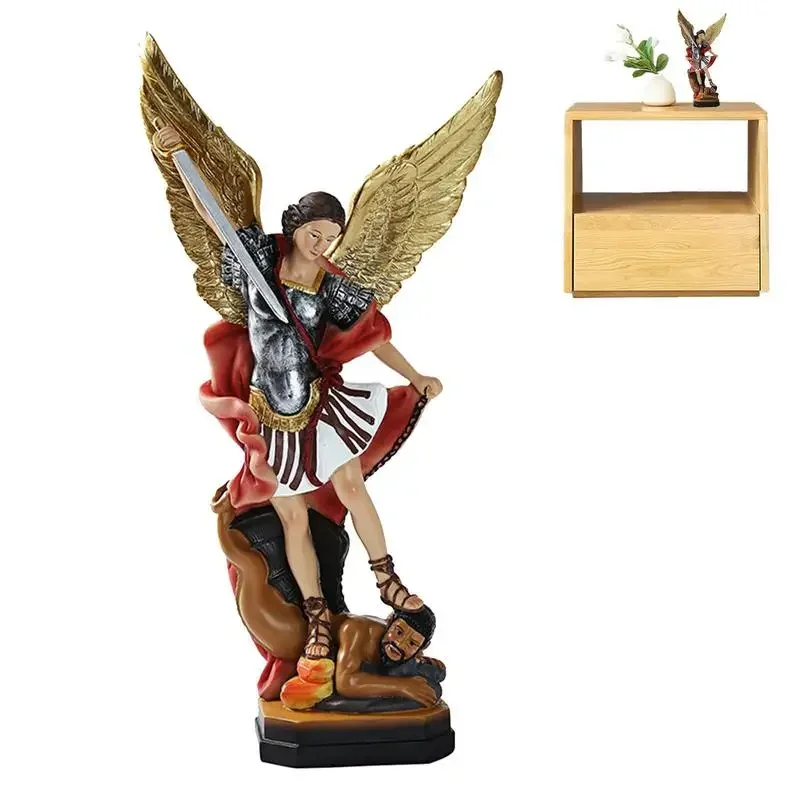 

Archangel Michael Ornament St. Michael San Miguel Arcangel Colored Statue San Miguel Arcangel Statue Michael Archangel Defeated