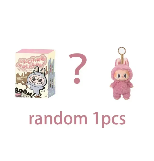 thumbnail image 1 of Figura de PVC con forma de macarrón esmaltado en forma de corazón de Labubu The Monsters, adorno de mesa, muñeco kawaii, regalo de cumpleaños para niños, 1 of 5