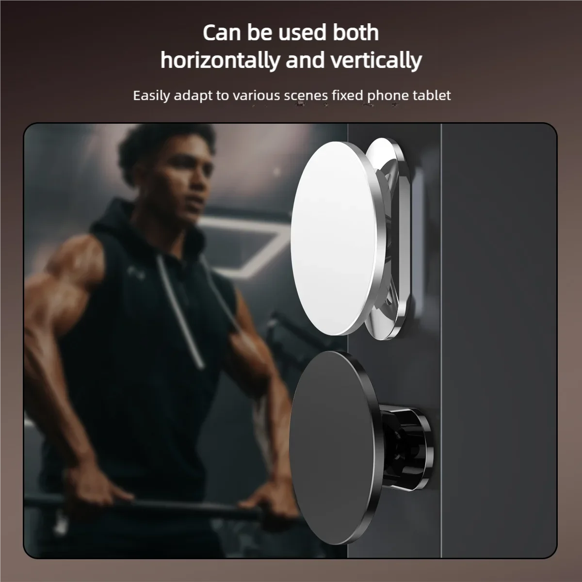 Outdoor Gym Stand: Double-Sided Magnetic Phone Holder & Travel Selfie Bracket