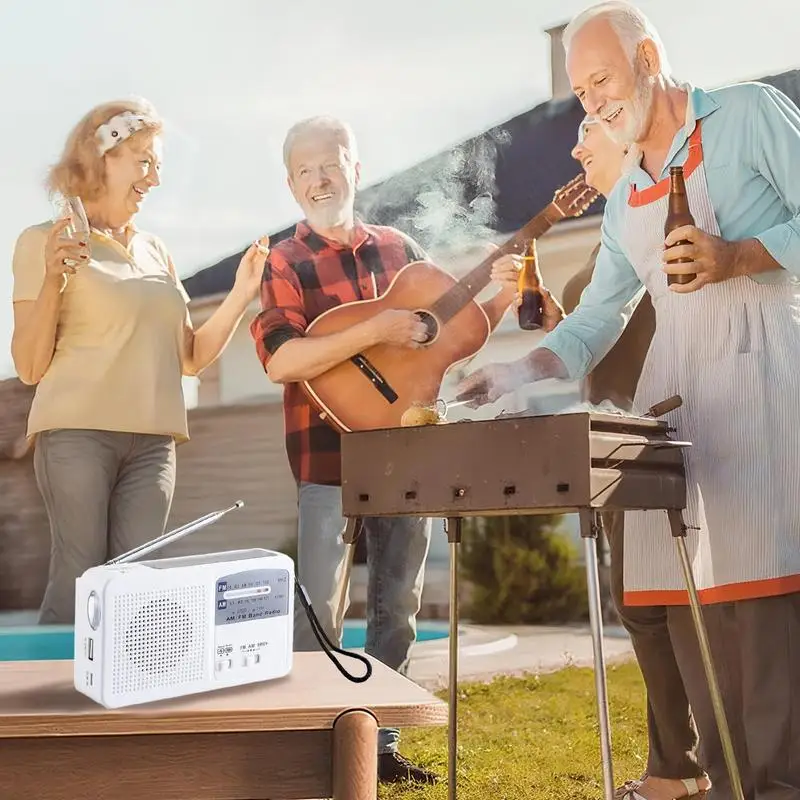 Radio Solar Waterproof Camping Radio Portable Broadcast Receiving Equipment Outdoor Audio Player With Flashlight For Hiking