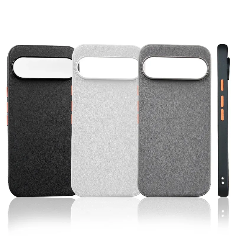 Magnetic Plain Leather Protective Phone Case and Back Cover