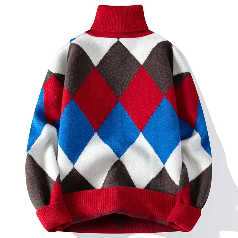 Autumn and Winter Thick Warm Turtleneck Men's High Quality Men's Christmas Sweater Turtleneck Homestay Style Cashmere Pullover