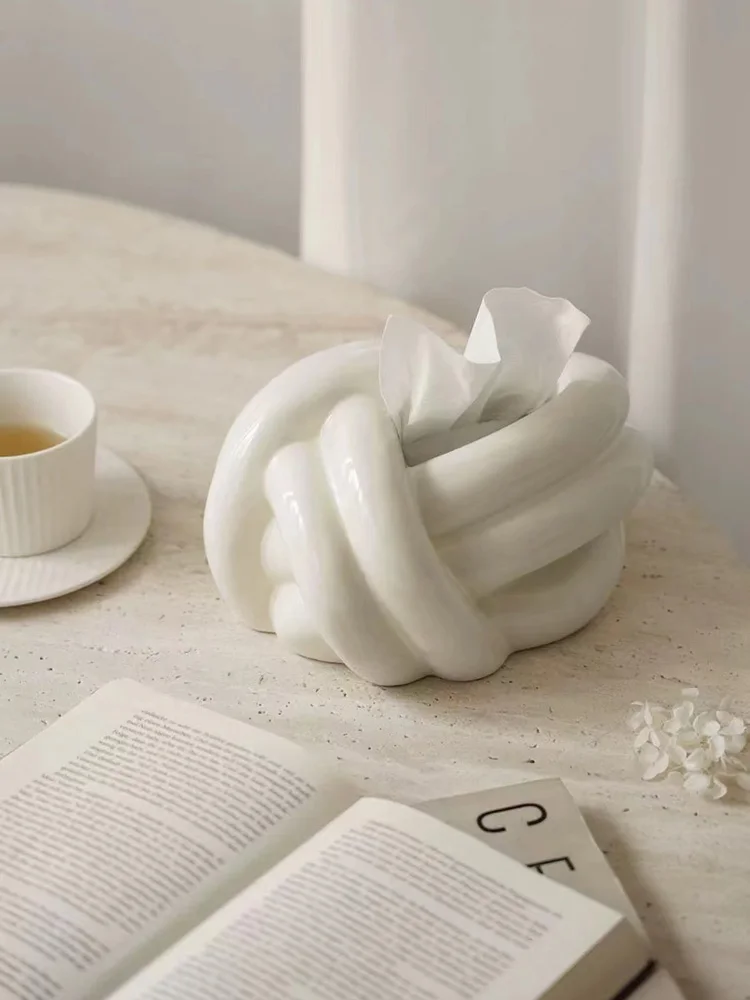 Modern Ceramic Tissue Box Cover Tissue Box Holder Ins Household Living Room Coffee Table  Decorative Decorations Fast Shipping 3