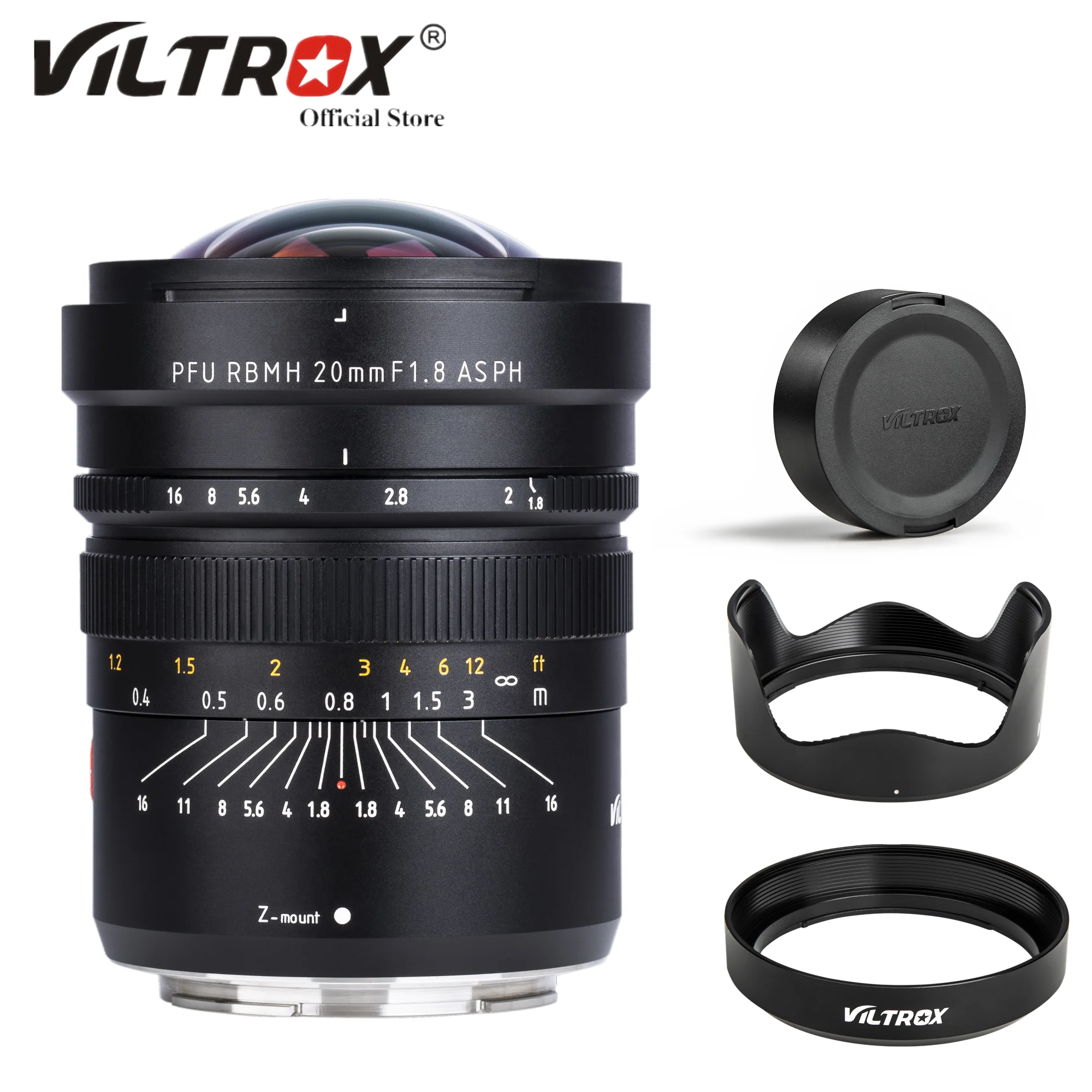 

Viltrox 20mm F1.8 Ultra Wide Angle Lens Fisheye Lens Full Frame Fixed Prime Lens for Nikon Z Mount Sony E Mount Camera Lens