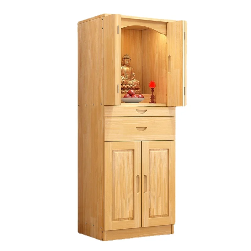 

XL Solid Wood Shrine Altar Altar God of Wealth Guanyin Statue Guan Gong Clothes Closet Shrine